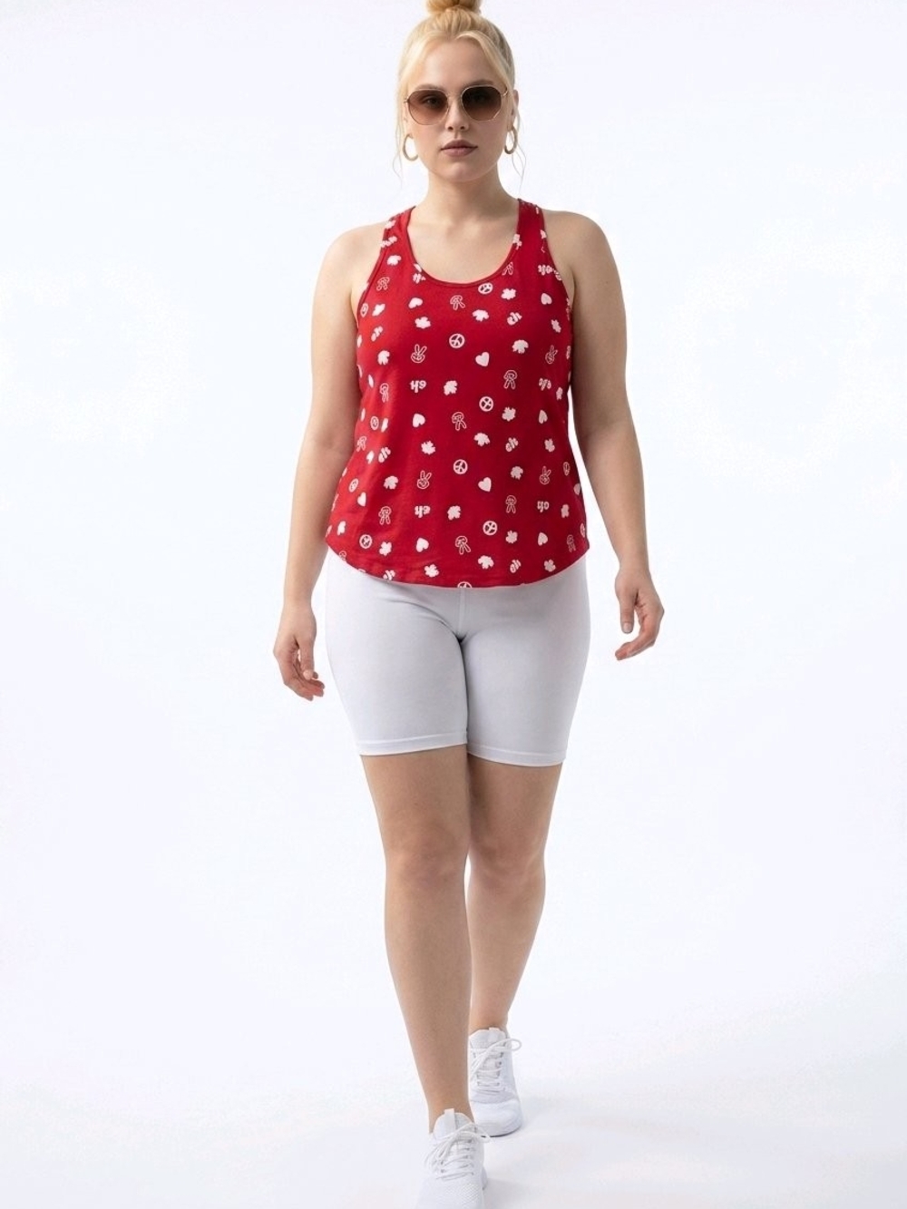 Canada Red Printed Racerback Tank Top